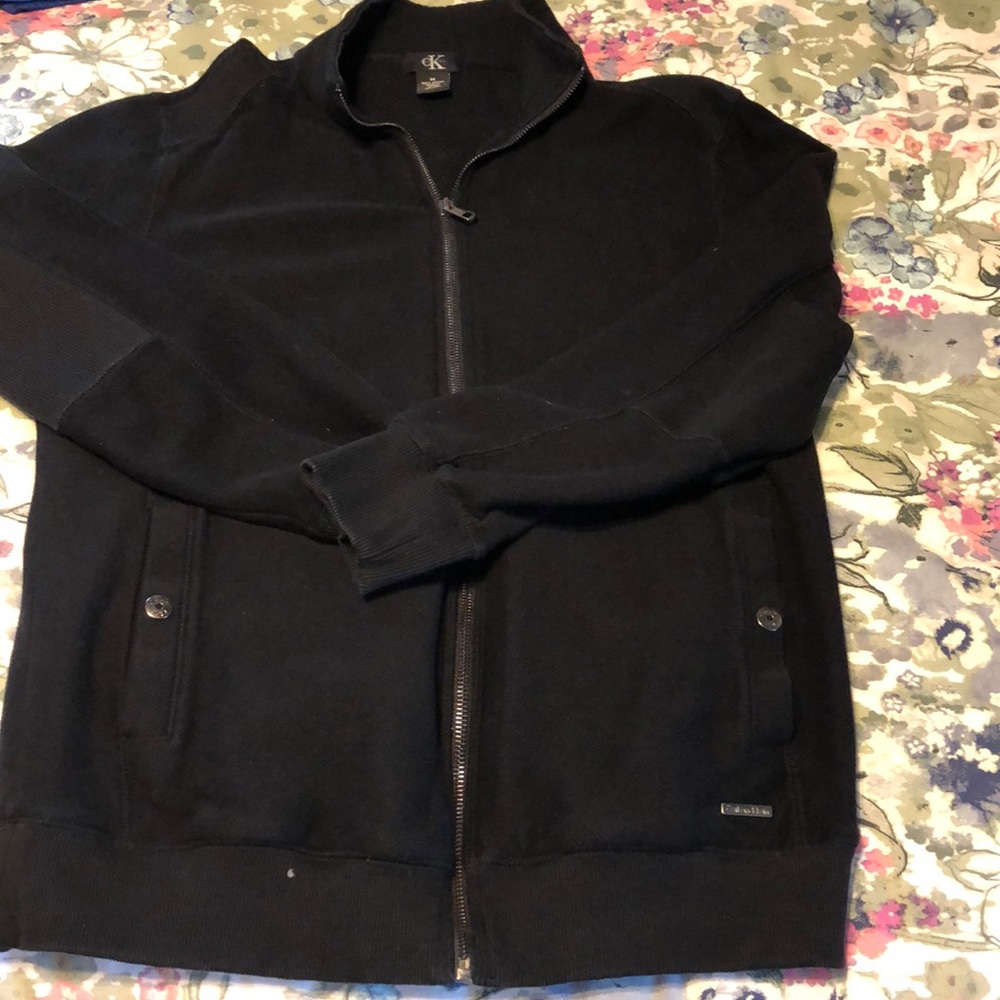 Men’s Black Calvin Klein sweater jacket